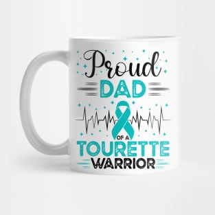 Proud Dad Of A Tourette Warrior Tourette Syndrome Awareness Mug